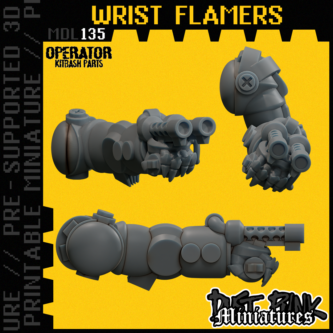 MDL135 WRIST FLAMERS [PRE-SUPPORTED]